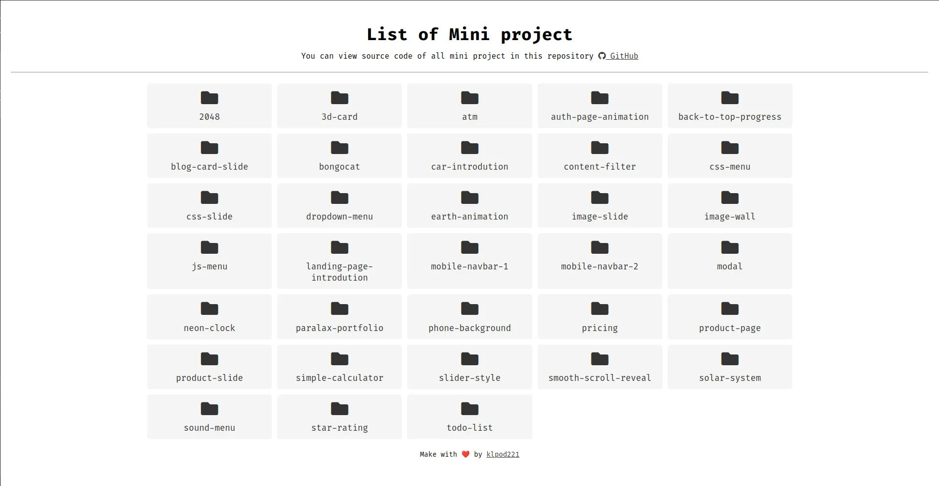 Mini Projects